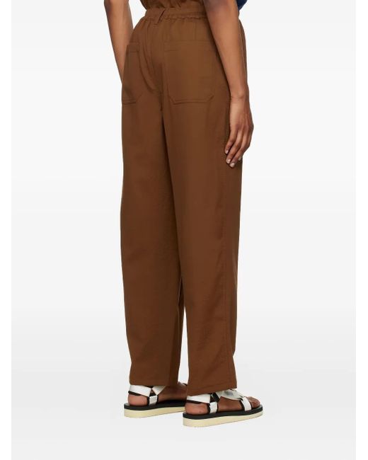 Howlin' By Morrison Brown Textured Stretch-Cotton Trousers for men