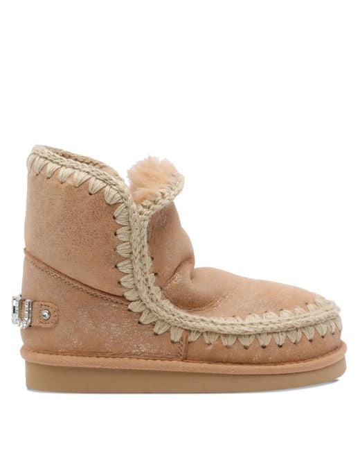 Mou Brown Eskimo 18 Suede Embellished Boots
