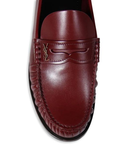 Saint Laurent Brown Le Loafer Leather Loafers