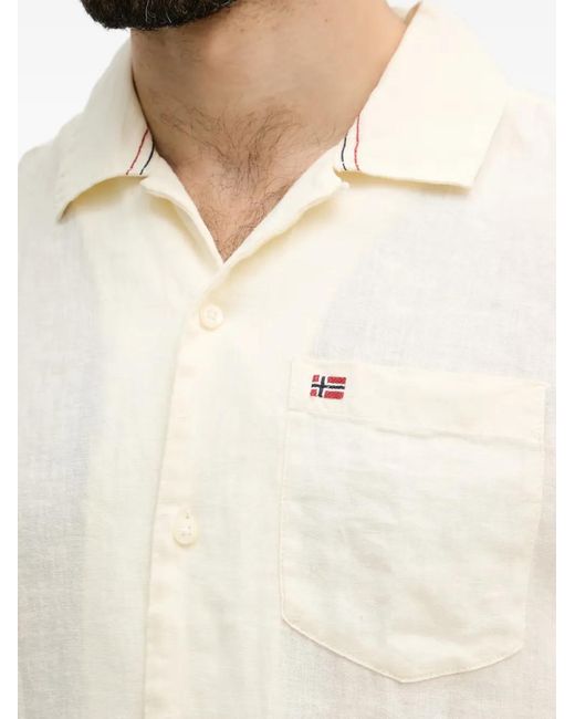 Napapijri Hemd Mit Logo-Patch in White für Herren