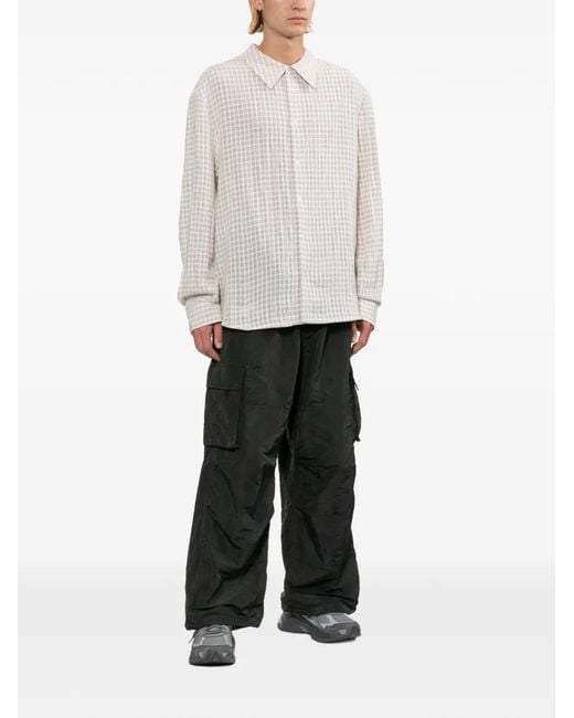 Comme des Garçons White Pantalon Cargo À Effet Froissé for men