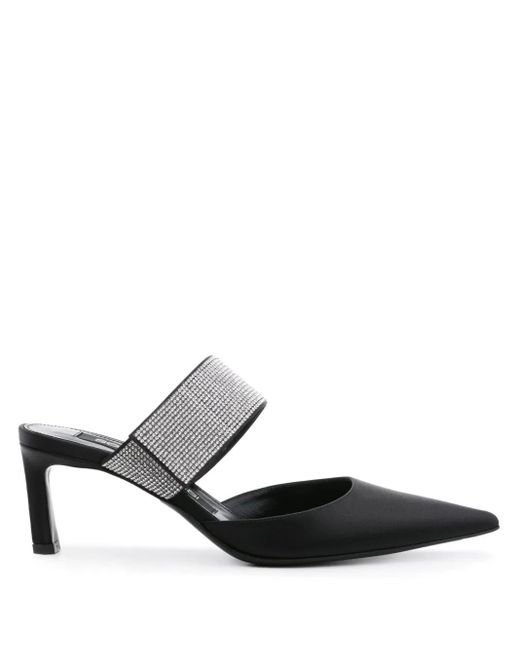 Mules Paris con tacón de 60mm Sergio Rossi de color White
