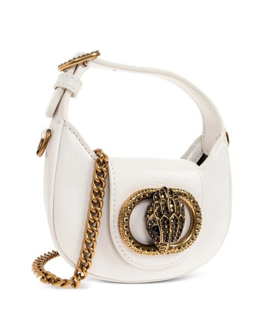 Kurt Geiger White Mini Chelsea Crystal-Embellishment Tote Bag