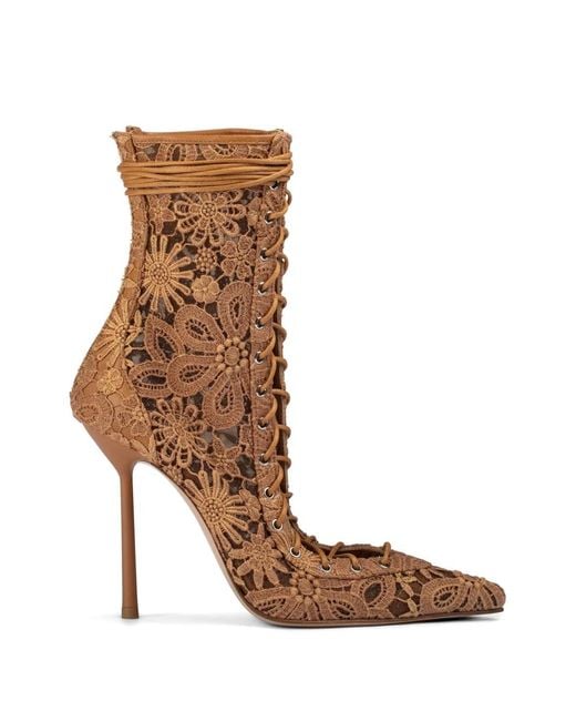 Le Silla Brown Colette Lace-Up Ankle Boots