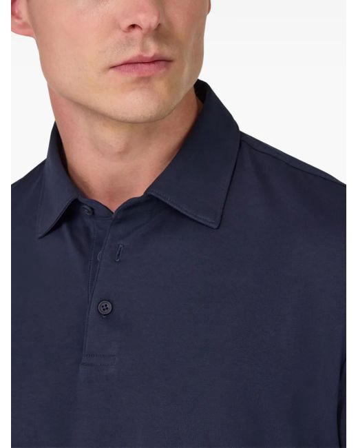 メンズ Boggi ストレッチコットン ポロシャツ Blue
