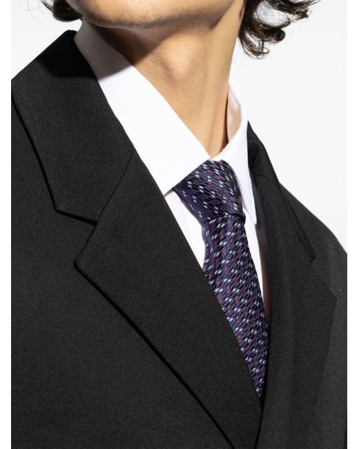 Cravatta con motivo jacquard di Giorgio Armani in Blue da Uomo