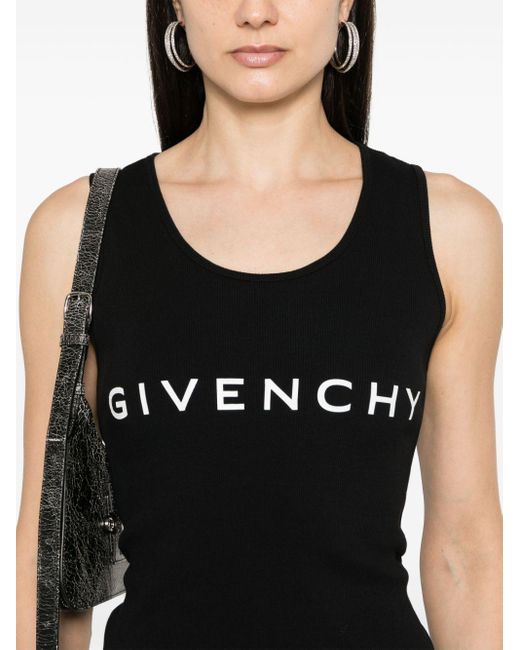 Givenchy Black Archetype Logo-print Tank Dress