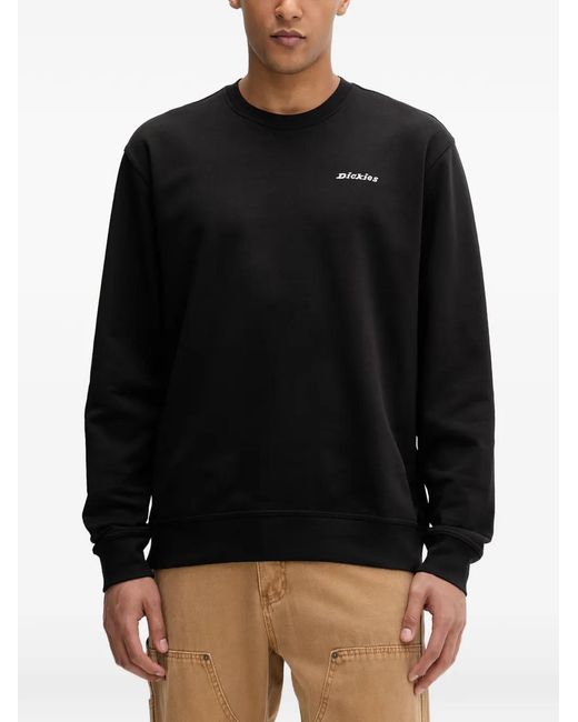 Dickies Black Logo-Embroidered Sweatshirt for men