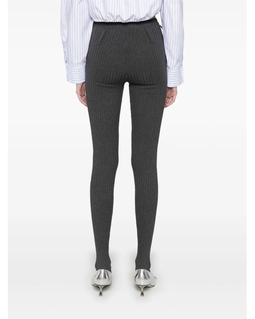 Prada Geribbelde Legging in het Gray