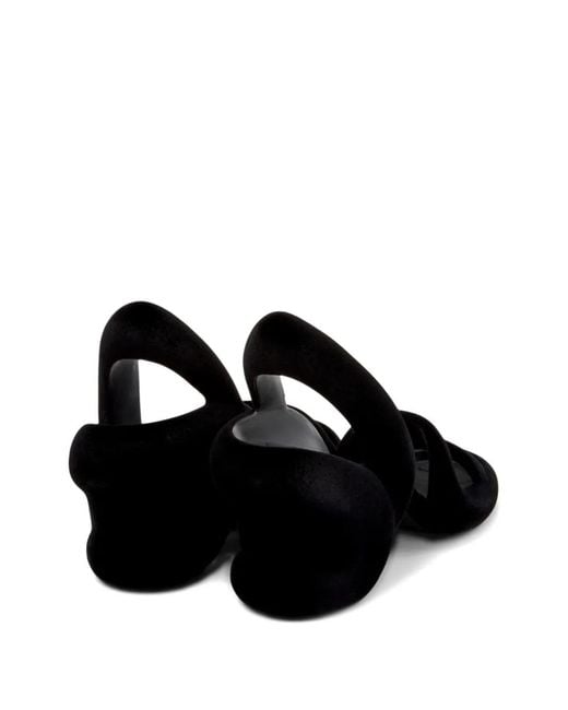 Camper Black Kobarah Slingback Heeled Sandals