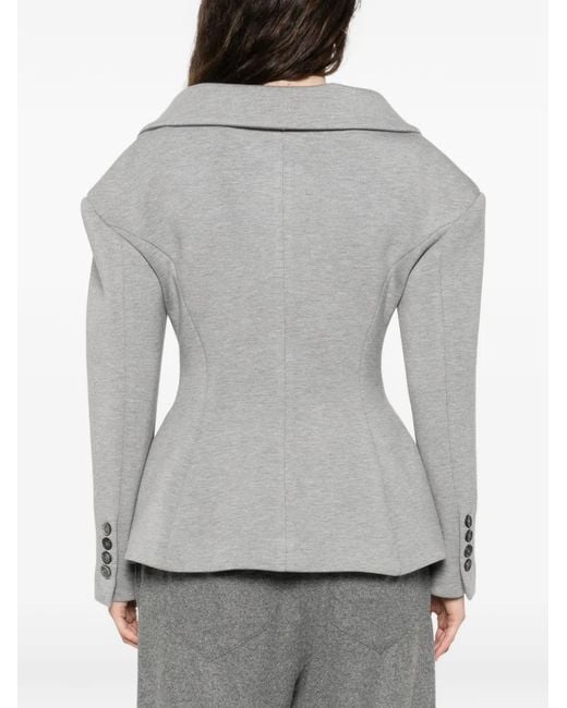 GIUSEPPE DI MORABITO Gray Notched-Lapel Blazer
