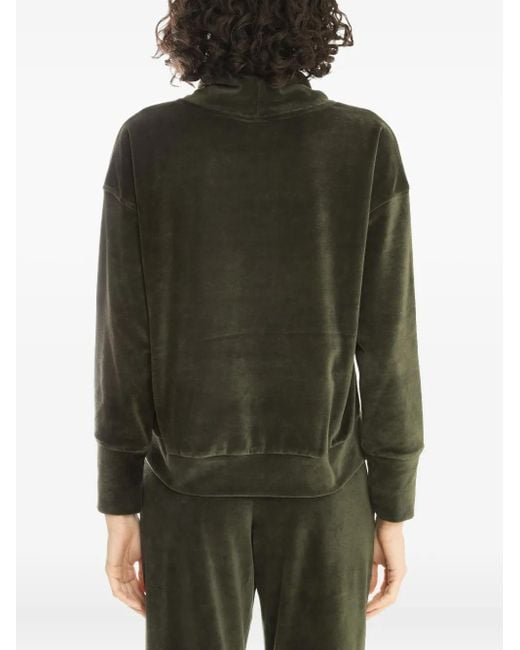 Lygia & Nanny Black Nutella Plush High-Neck Velour Sweater