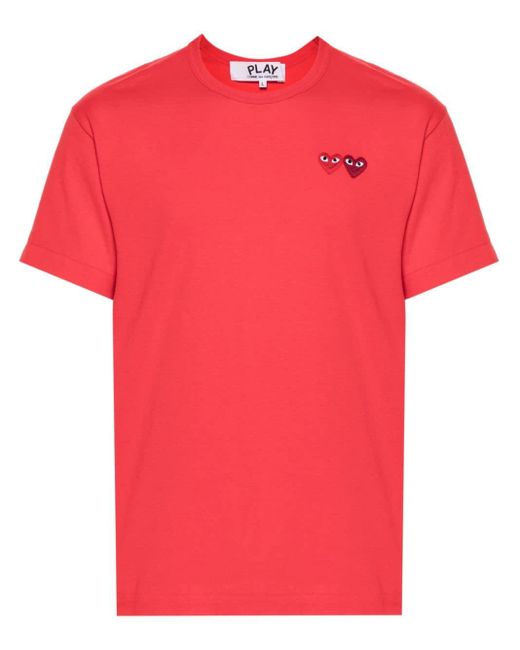 COMME DES GARÇONS PLAY T-shirt Met Logopatch in het Red voor heren