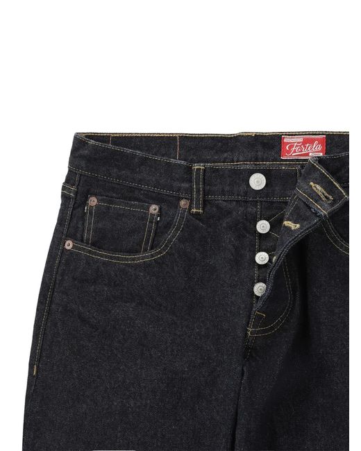 Fortela Blue Five-Pocket Denim Trousers for men