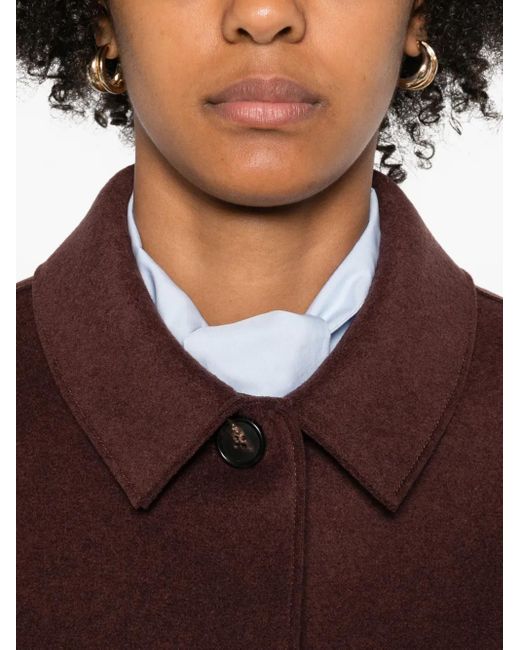 ROSSO35 Brown Buttoned Patch-pocket Jacket