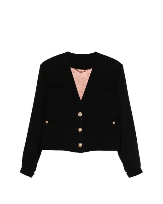 Blazé Milano Black Riviera Button Crop Jacket