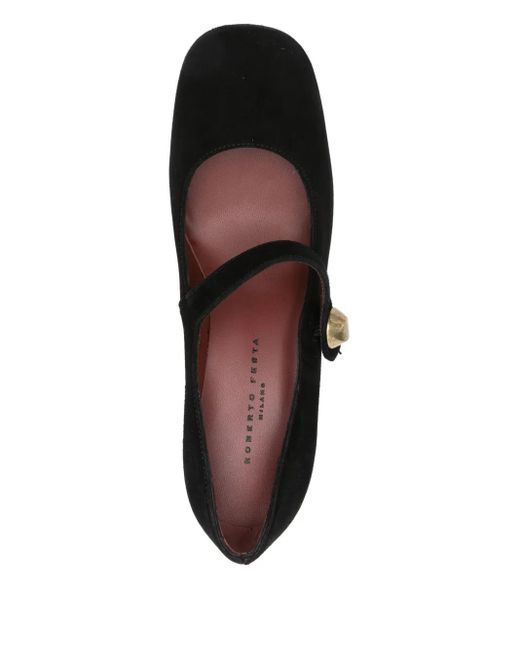 Roberto Festa Black 60Mm Ferin Block-Heel Mary Jane Pumps