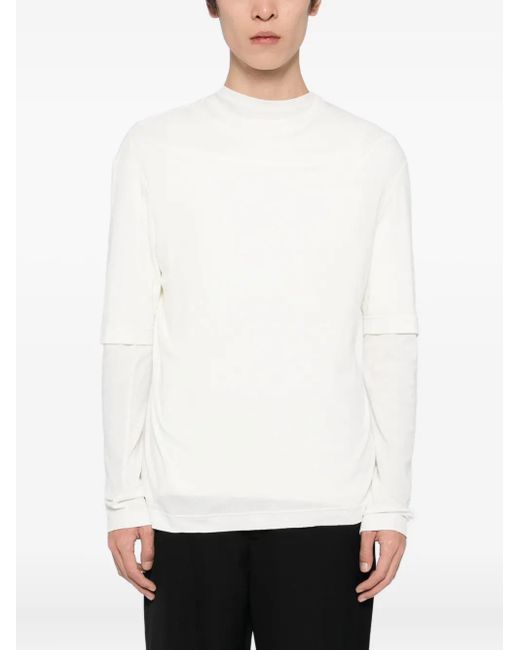 Jil Sander White Cotton T-Shirt for men
