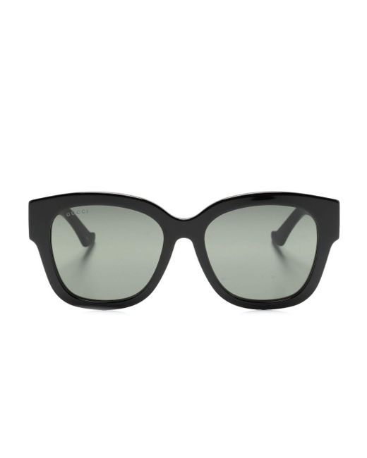 Gucci Black Sonnenbrille im Wayfarer-Design mit GG