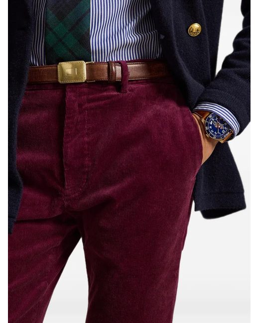 Polo Ralph Lauren Purple Andover Slim Fit Stretch Trousers for men