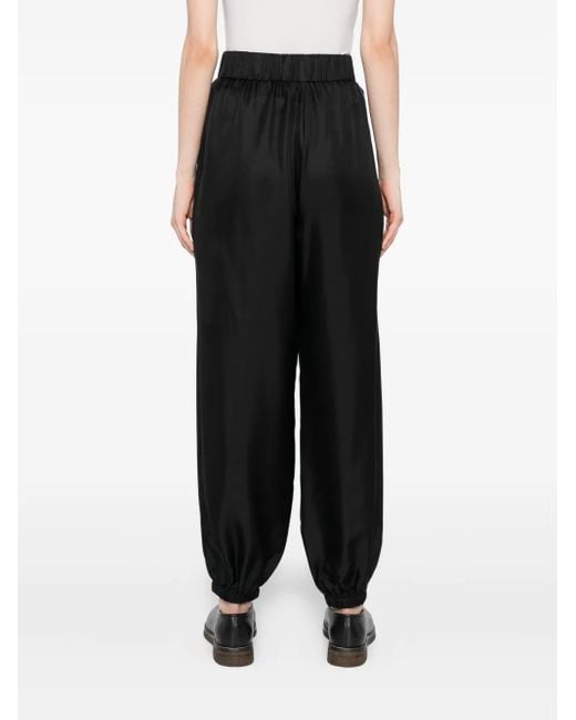 Pantalones capri de seda Lisa Yang de color Black