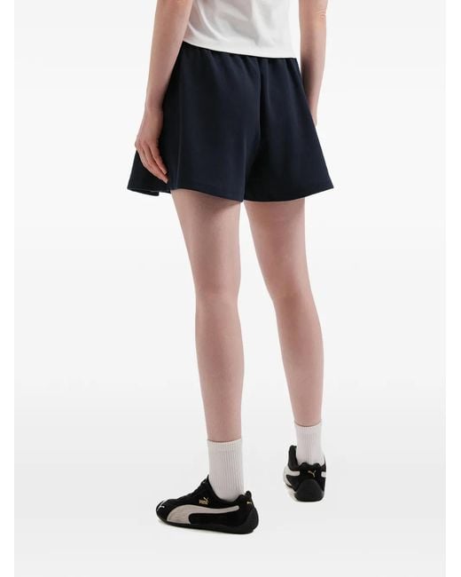Mini Cream Blue Drawstring Skirt