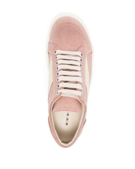 Rick Owens Pink Lido Vintage Sneakers mit Schnürung
