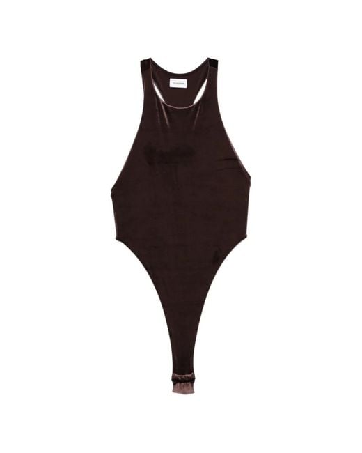 ANDAMANE Brown Fonda Halterneck Bodysuit