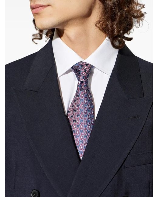 Cravatta di Etro in Purple da Uomo