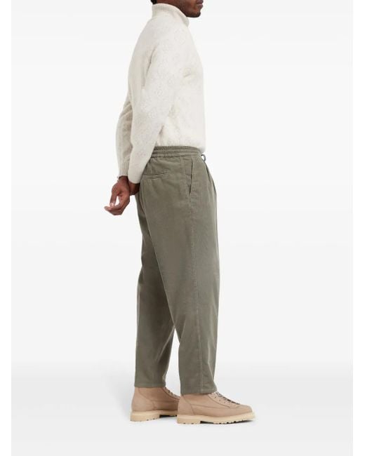 メンズ Brunello Cucinelli ドローストリング コーデュロイパンツ Gray