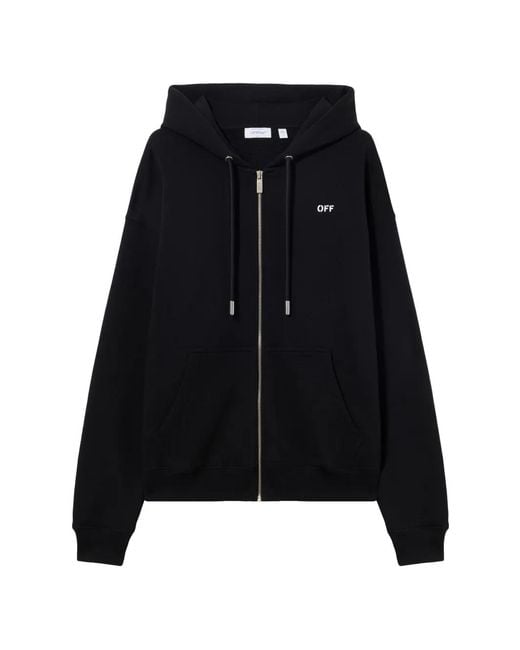 Off-White c/o Virgil Abloh Hoodie Zippé in Black for Men | Lyst