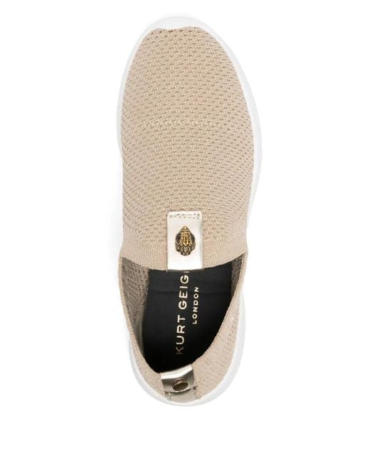 Kurt Geiger Natural Eagle Head Charm Sneakers