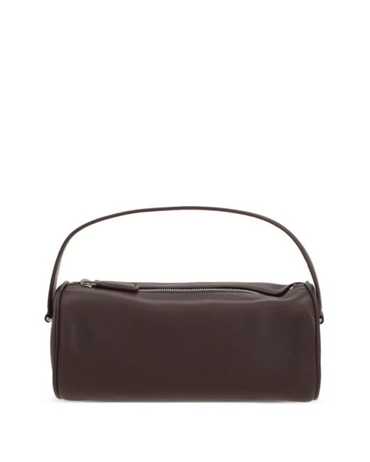 The Row Brown Round 90S Leather Tote Bag