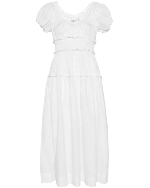 Abito Midi Leanne di Doen in White