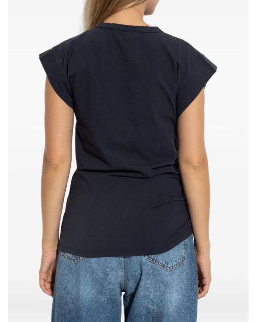 Officine Generale ギャザー Tシャツ Blue