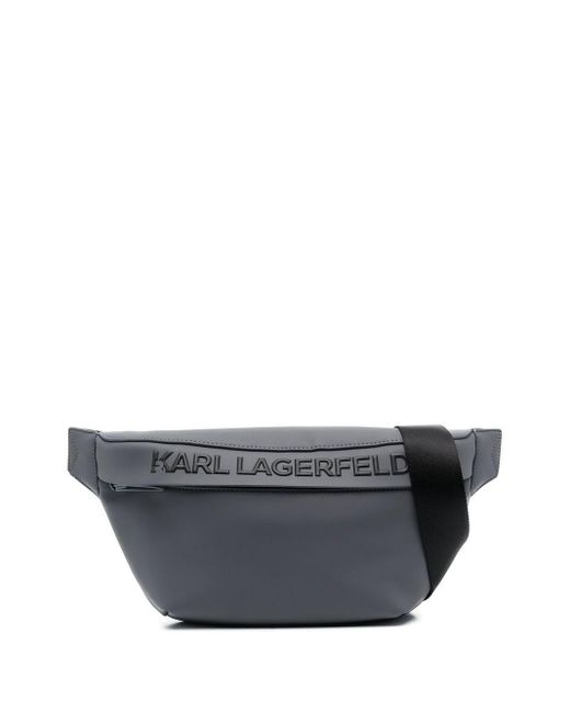 Karl Lagerfeld K/kover Logo-print Bumbag in Gray for Men | Lyst