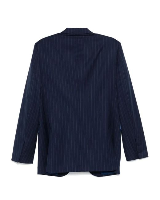 Givenchy Blue Striped Wool Jacket for men