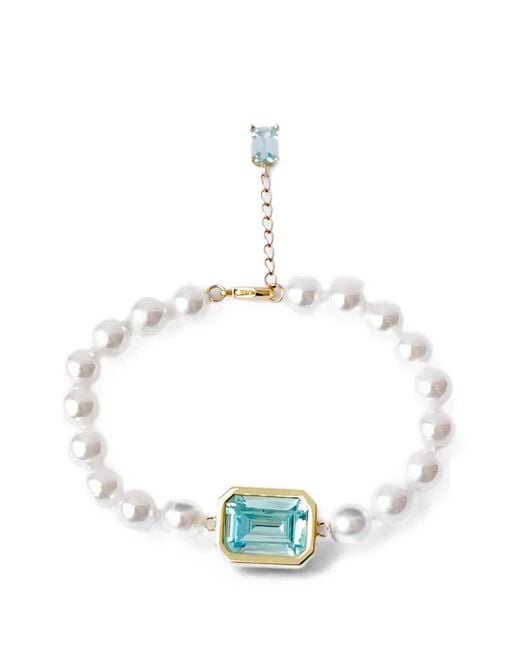 Izabel Display White Mega Pearl-Embellished Crystal Bracelet