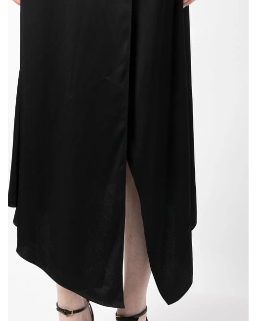 Stella McCartney Blue Asymmetric High-Waisted Midi Skirt