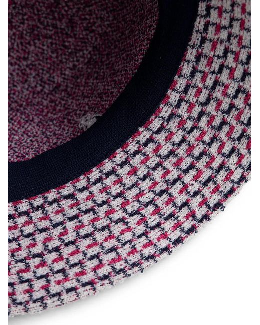 Kangol Purple Logo-Embroidered Patterned Bucket Hat