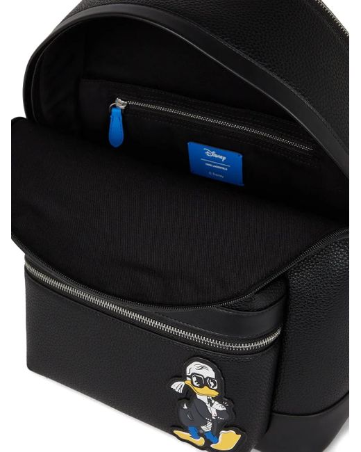 Karl Lagerfeld Black X Disney Logo-Patch Backpack for men