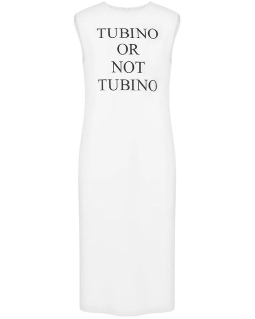 Moschino スローガン ドレス White