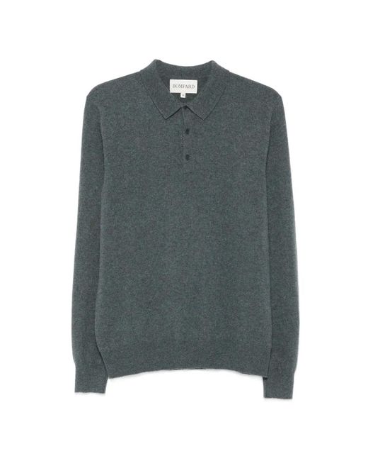 Bompard Green Long-Sleeve Button-Placket Polo Shirt for men