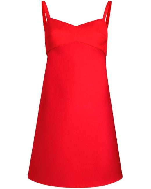 Khaite Red Eli Silk Mini Dress