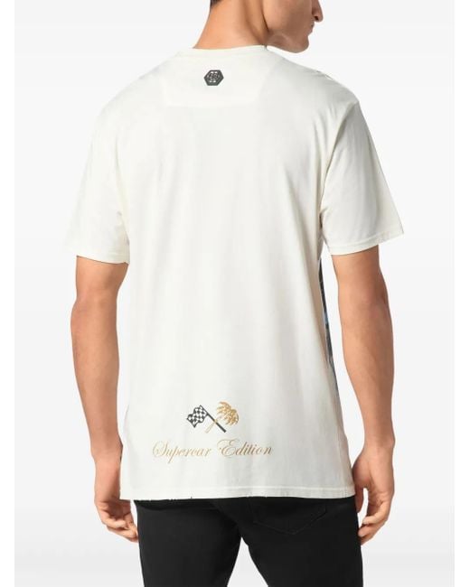 Philipp Plein Gray Racing Club T-Shirt for men