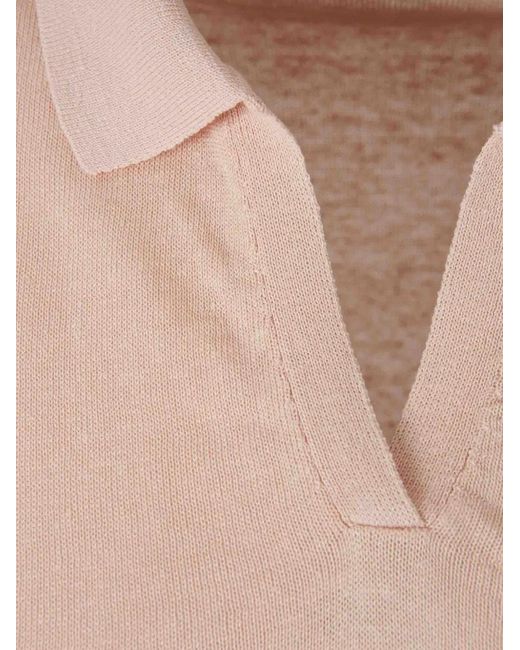 Peserico Pink T-Shirt À Perles