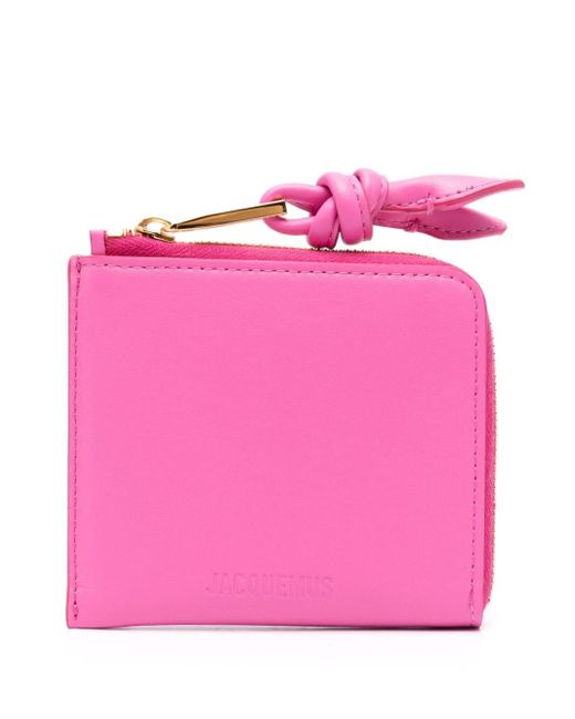 Jacquemus Pink Le Porte-monnaie Tourni Leather Wallet