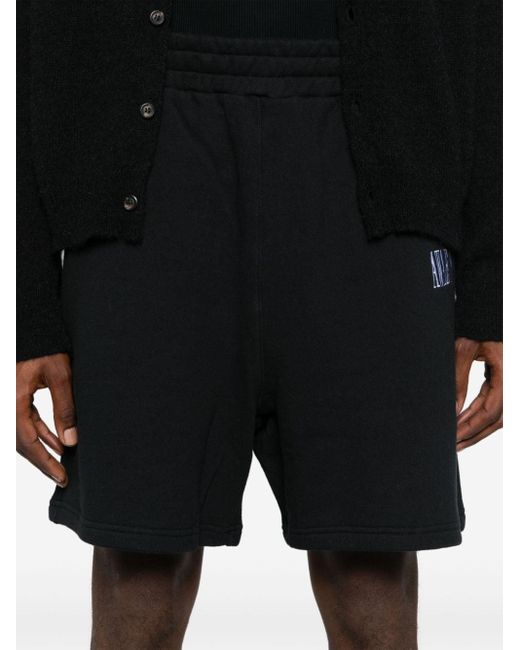 AWAKE NY Black Logo-embroidered Track Shorts for men