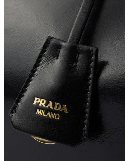 Prada Black Grand Sac À Main Bonnie En Nubuck