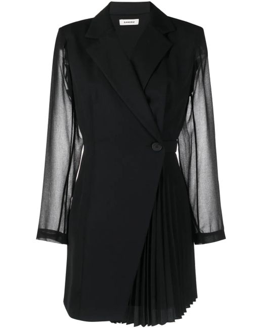 Sandro Black Panelled Blazer Dress